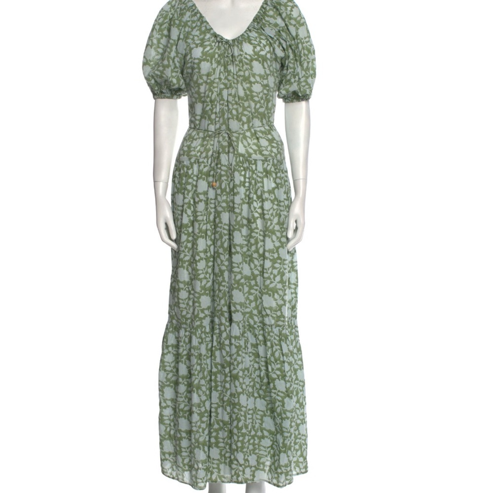 Green Floral Maxi Dress
